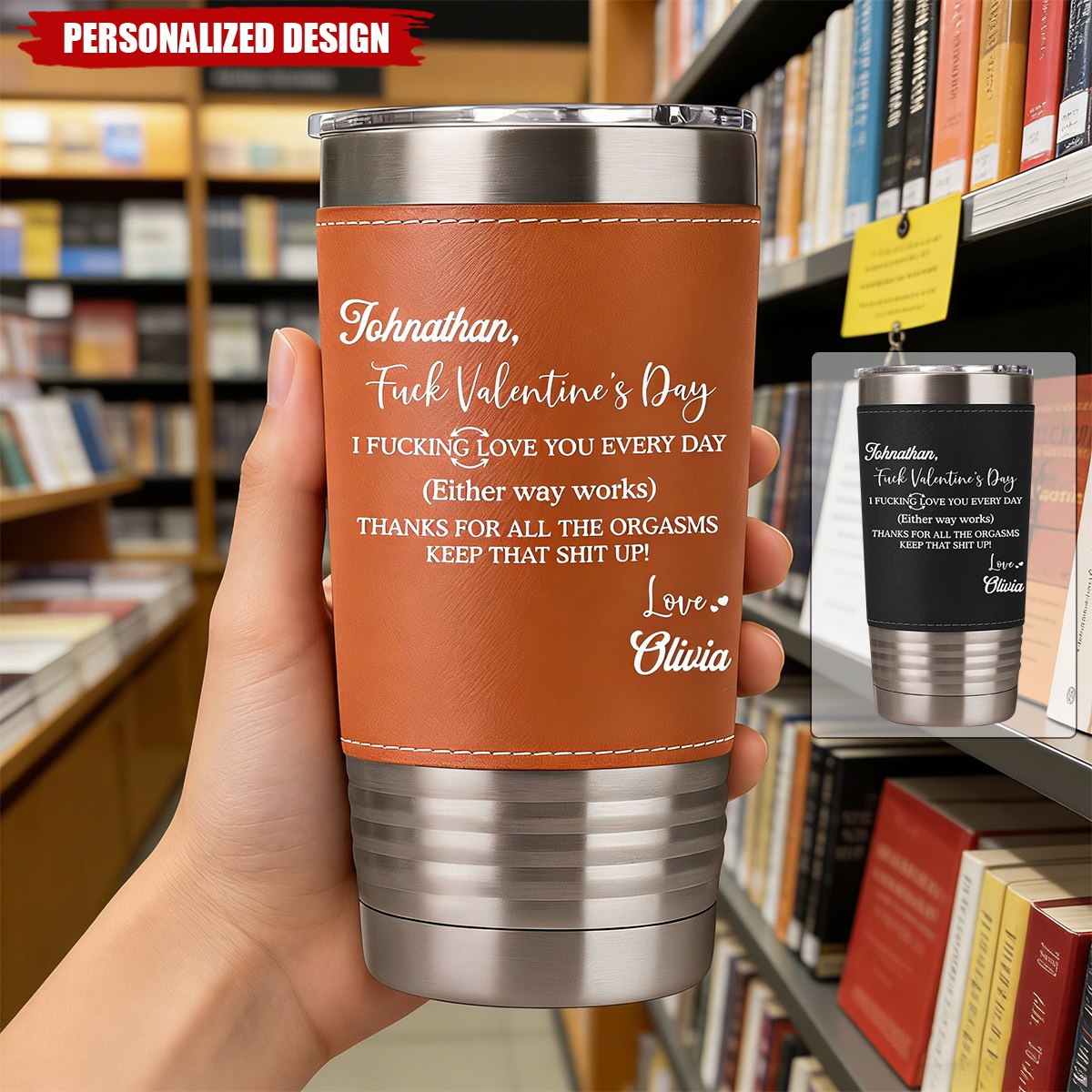 I F*cking Love You Thanks For All The Orgasms-Personalized Couple Tumbler