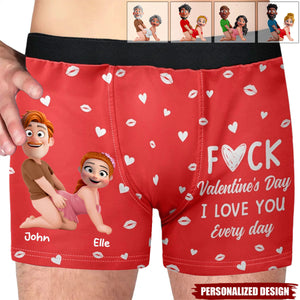 I Love You Every Day-Personalized Couple Men's Boxer Briefs