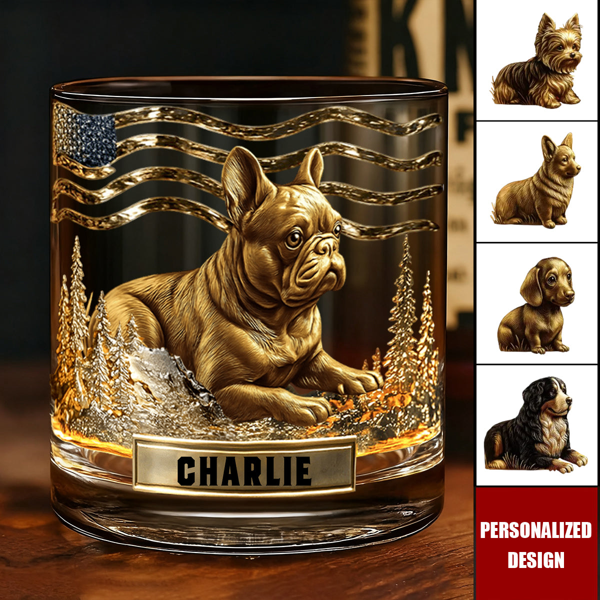 Any Dog Breeds, Personalized Dog Whiskey Glass, Gift For Dog Lovers