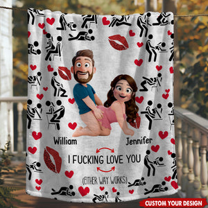 I Love You - Personalized Couple Blanket