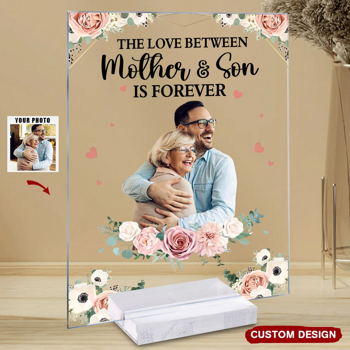 Love Between Mother And Daughter Is Forever - Personalized Acrylic Photo Plaque