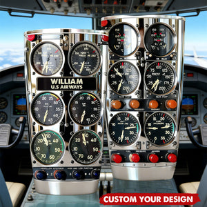 Aviation Control Panel - Personalized Aviation Tumbler