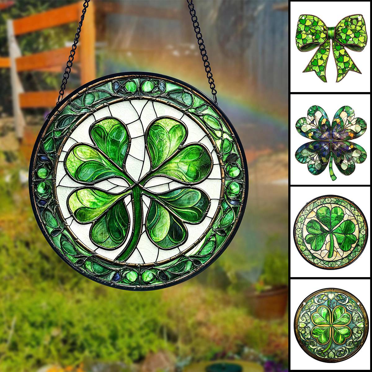Shamrock Window Hanging suncatcher-Gift for Friends,Family