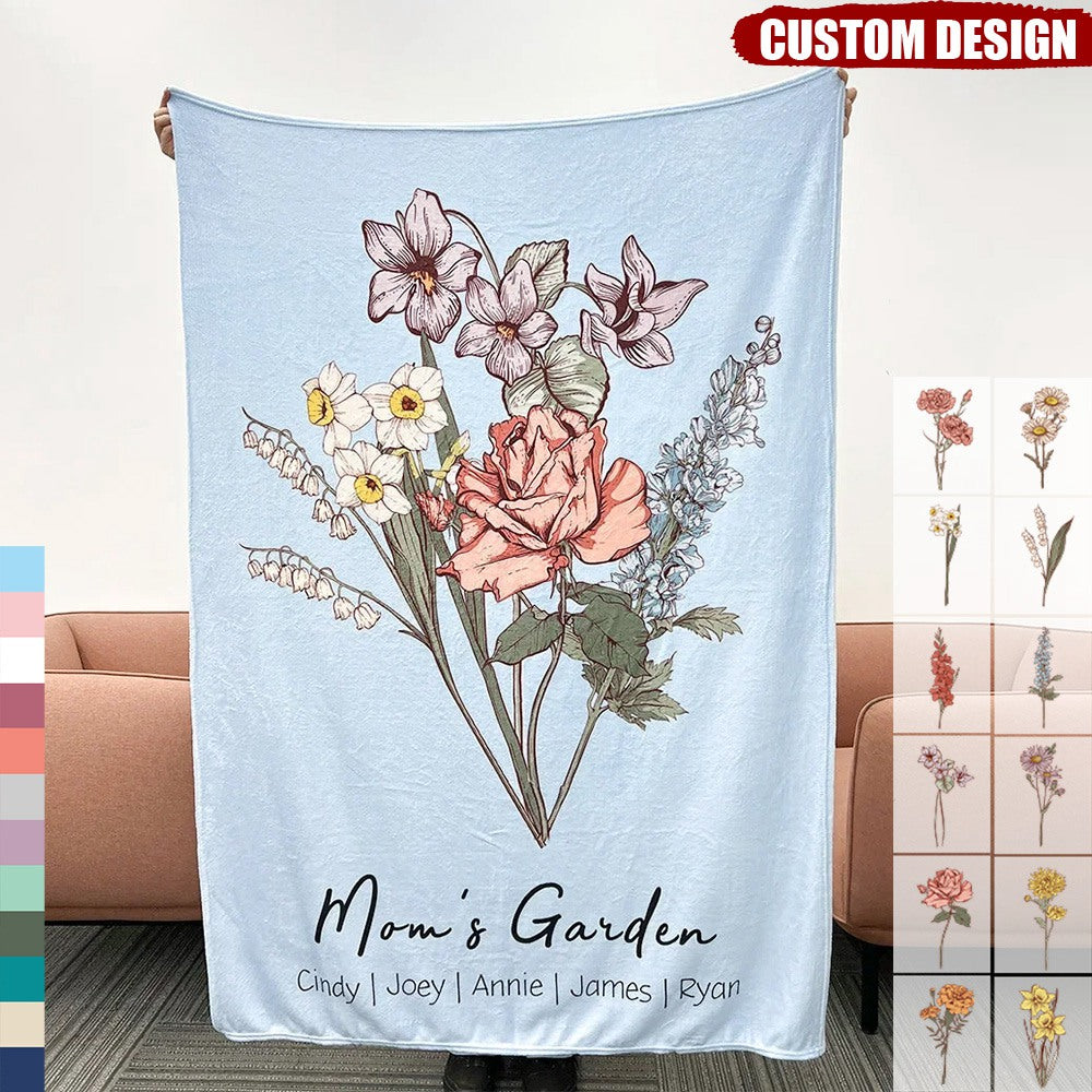 Grandma / Mom's Garden - Customized Winter Blanket