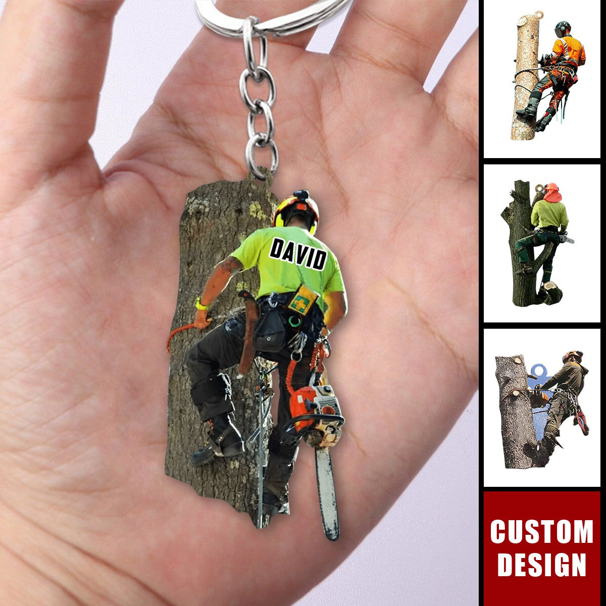 Personalized Arborist Keychain