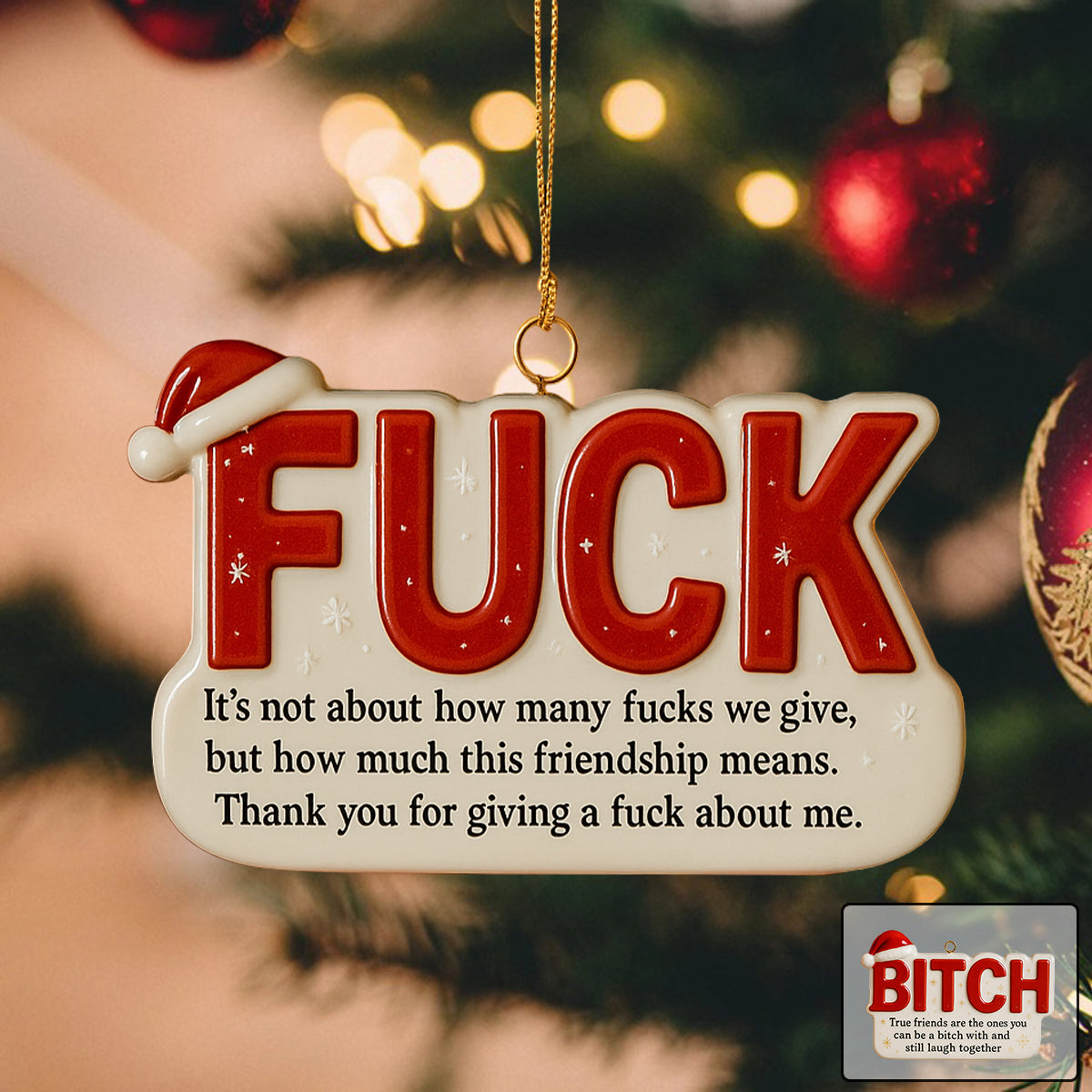 2025 New Release Funny Friendship Christmas Ornament