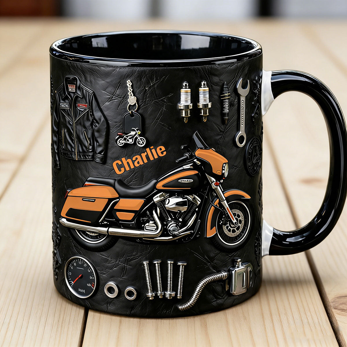 Motorcycle Personalized Biker Accent Mug