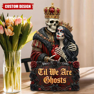 Gothic Skeleton Couple Acrylic Plaque – Personalized Gifts For Couple
