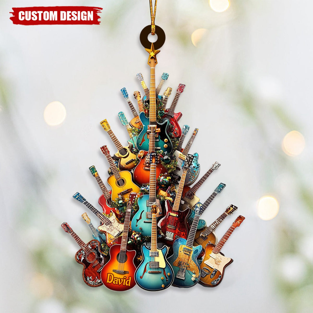 Awesome Guitar - Personalized Guitar Ornament