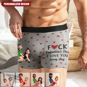 I Love You Every Day-Personalized Couple Men's Boxer Briefs