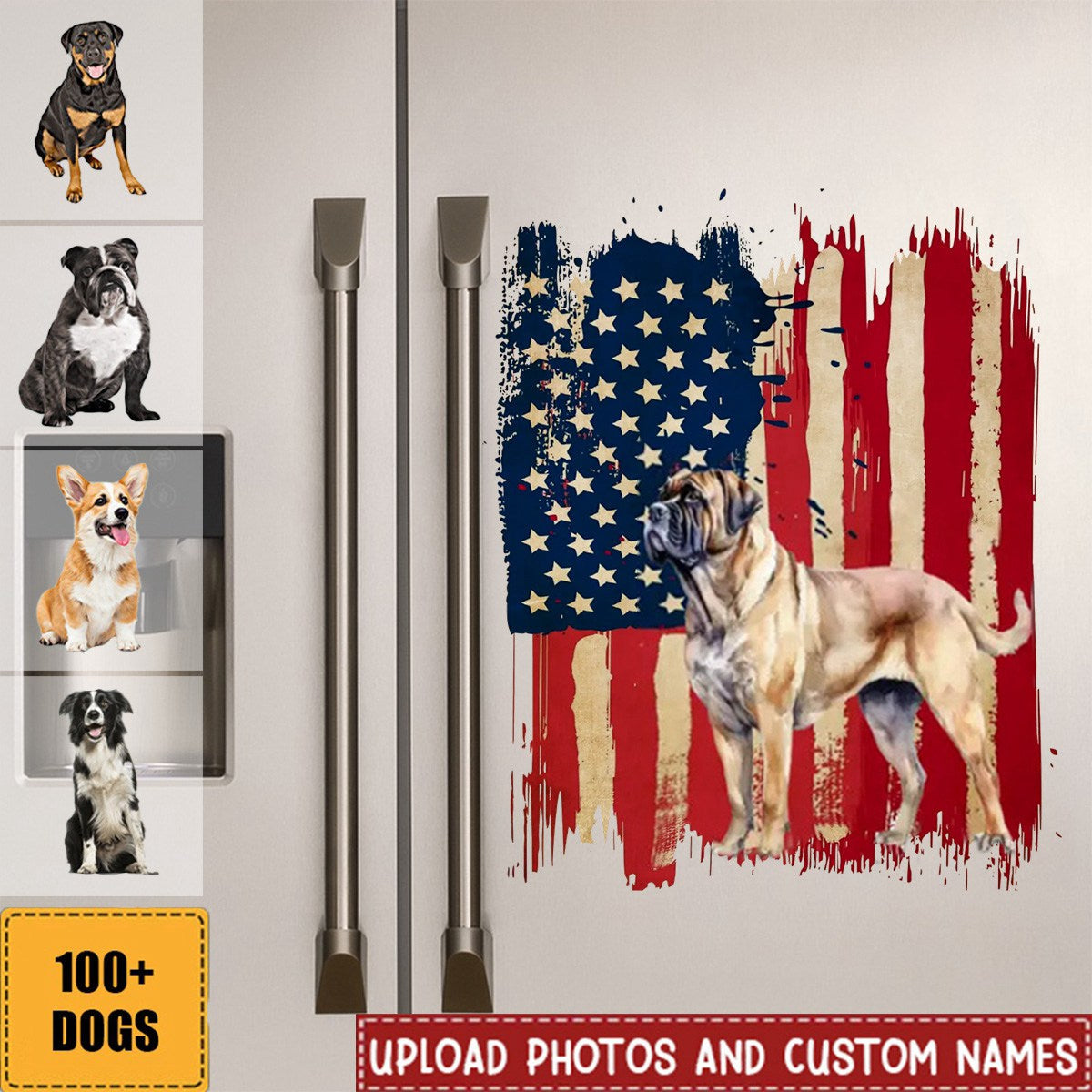 Personalized dog flag printed Decal gift for dog lovers