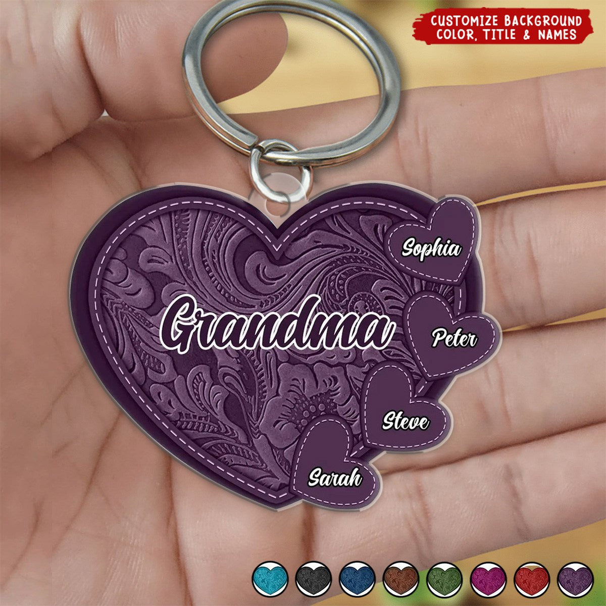 Grandma's Little Sweethearts - Personalized Cutout Acrylic Keychain