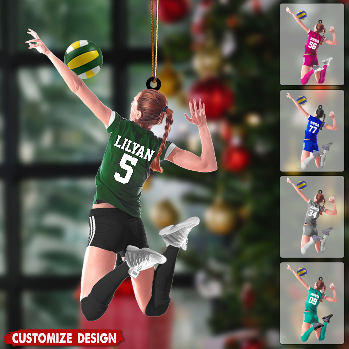 Personalized Volleyball/beach volleyball Acrylic Ornament-Gift For Volleyball Players/Lovers