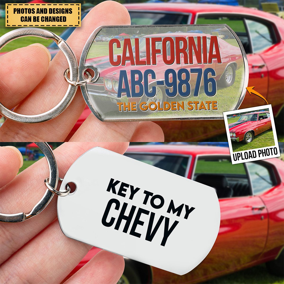 Key To My Car - Personalized Stainless Steel Photo Keychain
