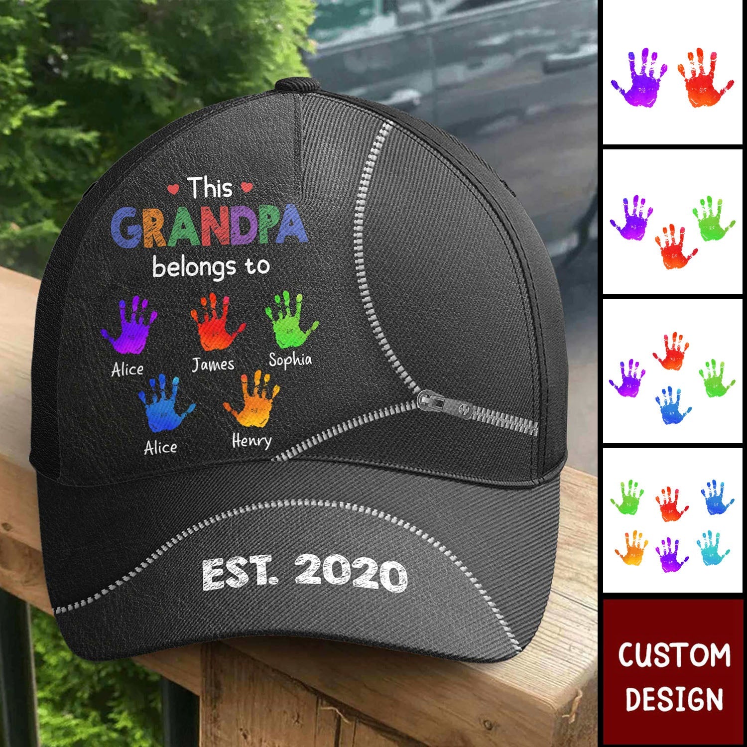 This Dad / Grandpa Belongs To - Personalized Classic Cap