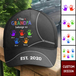 This Dad / Grandpa Belongs To - Personalized Classic Cap