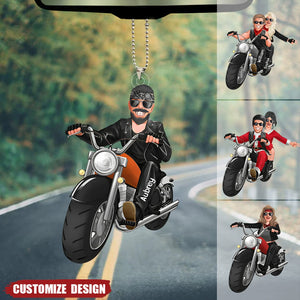 Oh, What Fun, It Is To Ride, Personalized Acrylic Car Ornament, Valentine Gift, Couple Gift