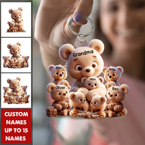 Grandma/ Mama Bear Personalized Acrylic Keychain