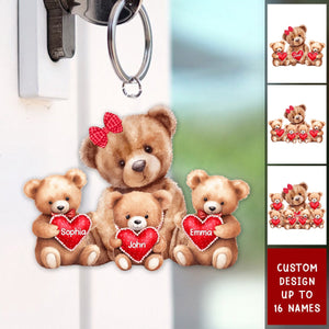 Grandma/ Mama Bear With Little Bear Kids Personalized Acrylic Keychain