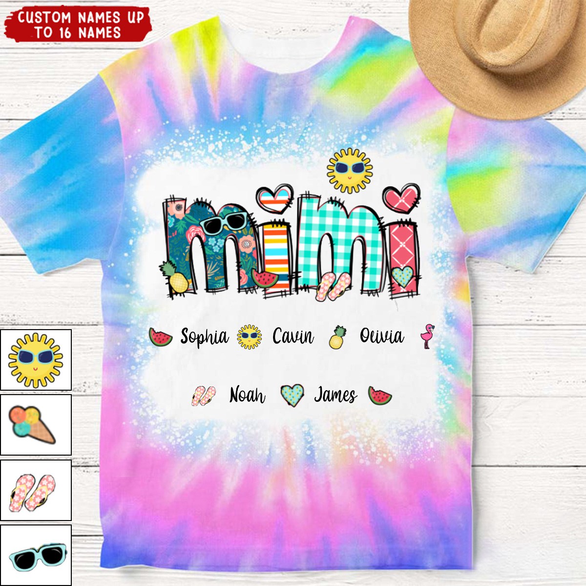 Personalized Summer Holiday All-over Print T-Shirt-Gift For Grandma