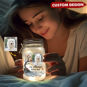 Custom Photo I Am Always With You - Memorial Personalized Mason Jar Light - Sympathy Gift For Family Numbers