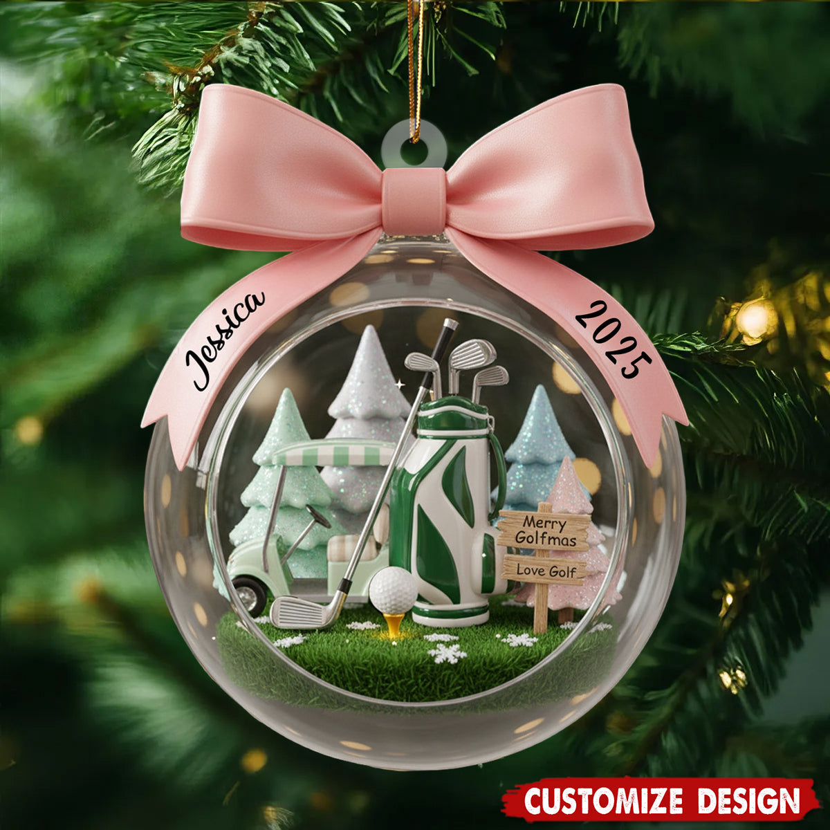 Personalized Golf Ornament - Gift For Golf Lovers