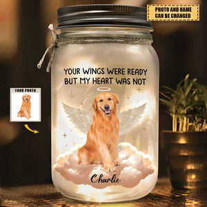 Forever In My Heart - Memorial Personalized Mason Jar Light - Sympathy Gift