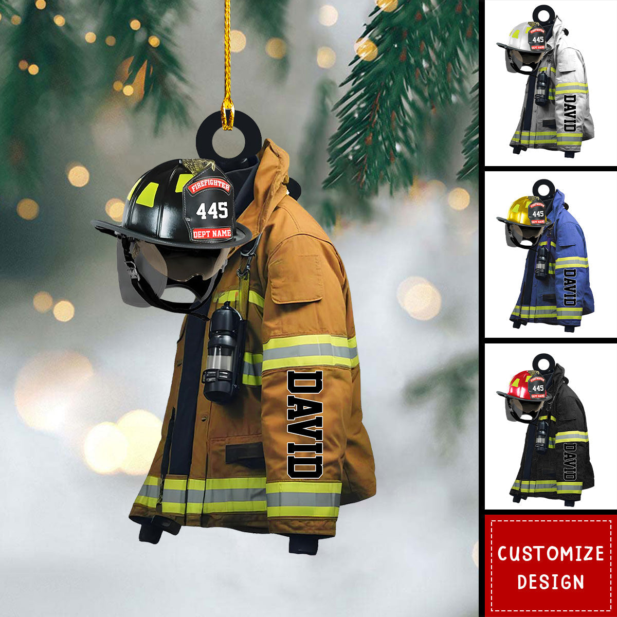 Personalized Firefighter Christmas Ornaments -Gifts For Firefighter - 2024 New Release