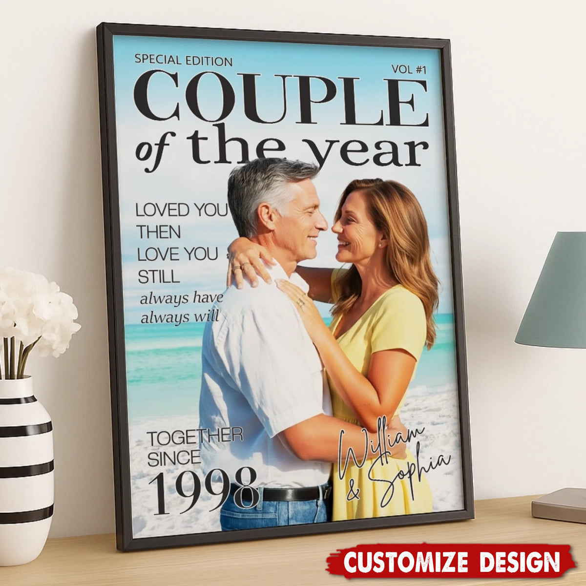 Choosing You Feels So Right -  Personalized Couple Poster - Anniversary Wedding Gifts For Husband And Wife