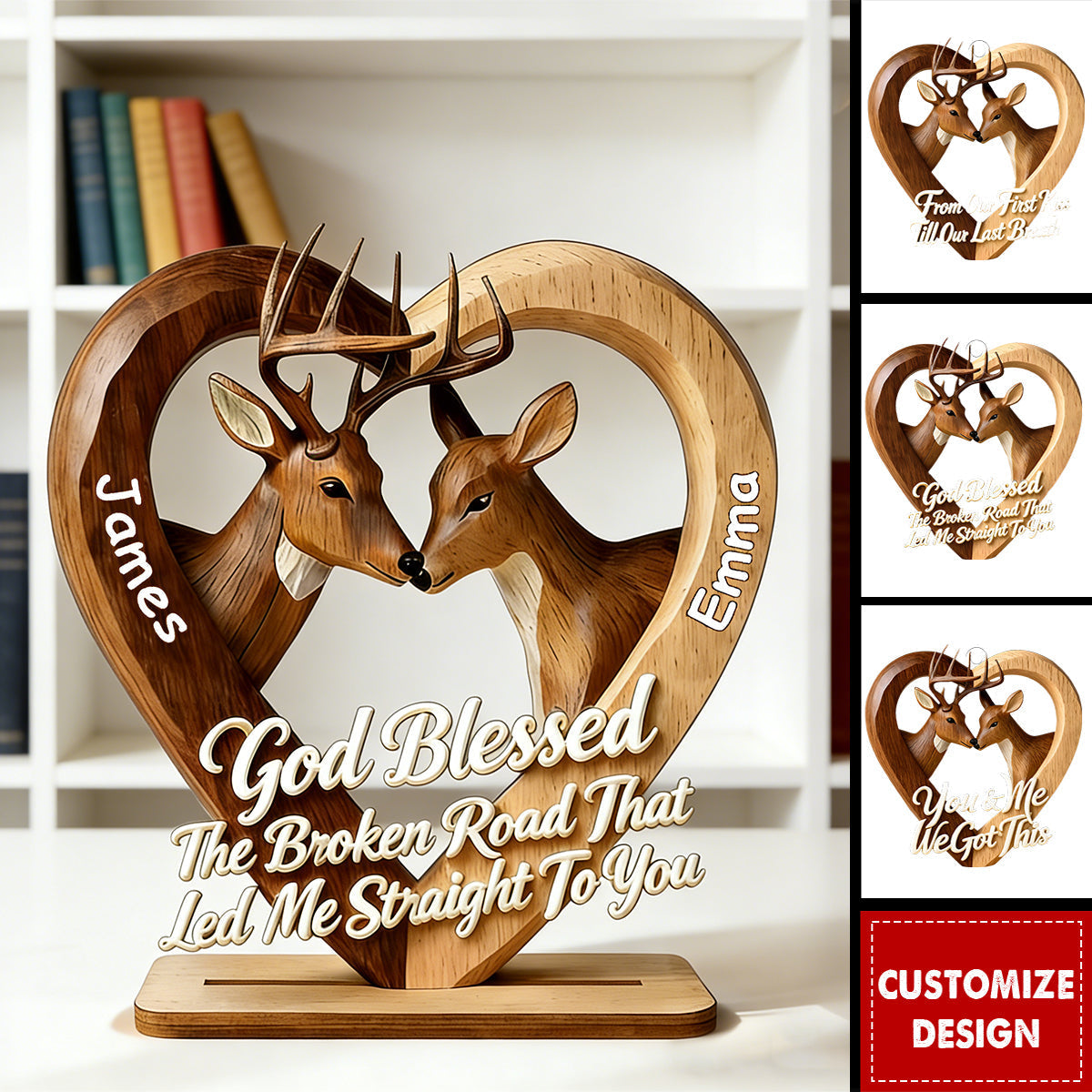 Personalized You & Me Wooden Plaque  - Gift For Couple