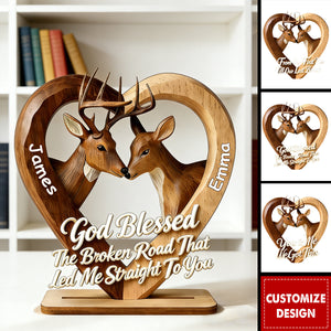 Personalized You & Me Wooden Plaque  - Gift For Couple