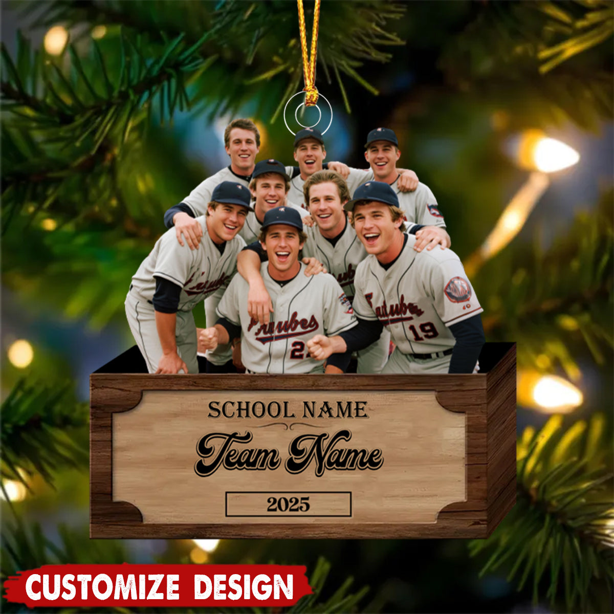 Personalized Baseball Ornament - Gift For Baseball Lovers