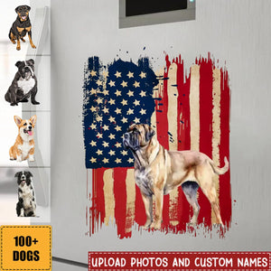 Personalized dog flag printed Decal gift for dog lovers