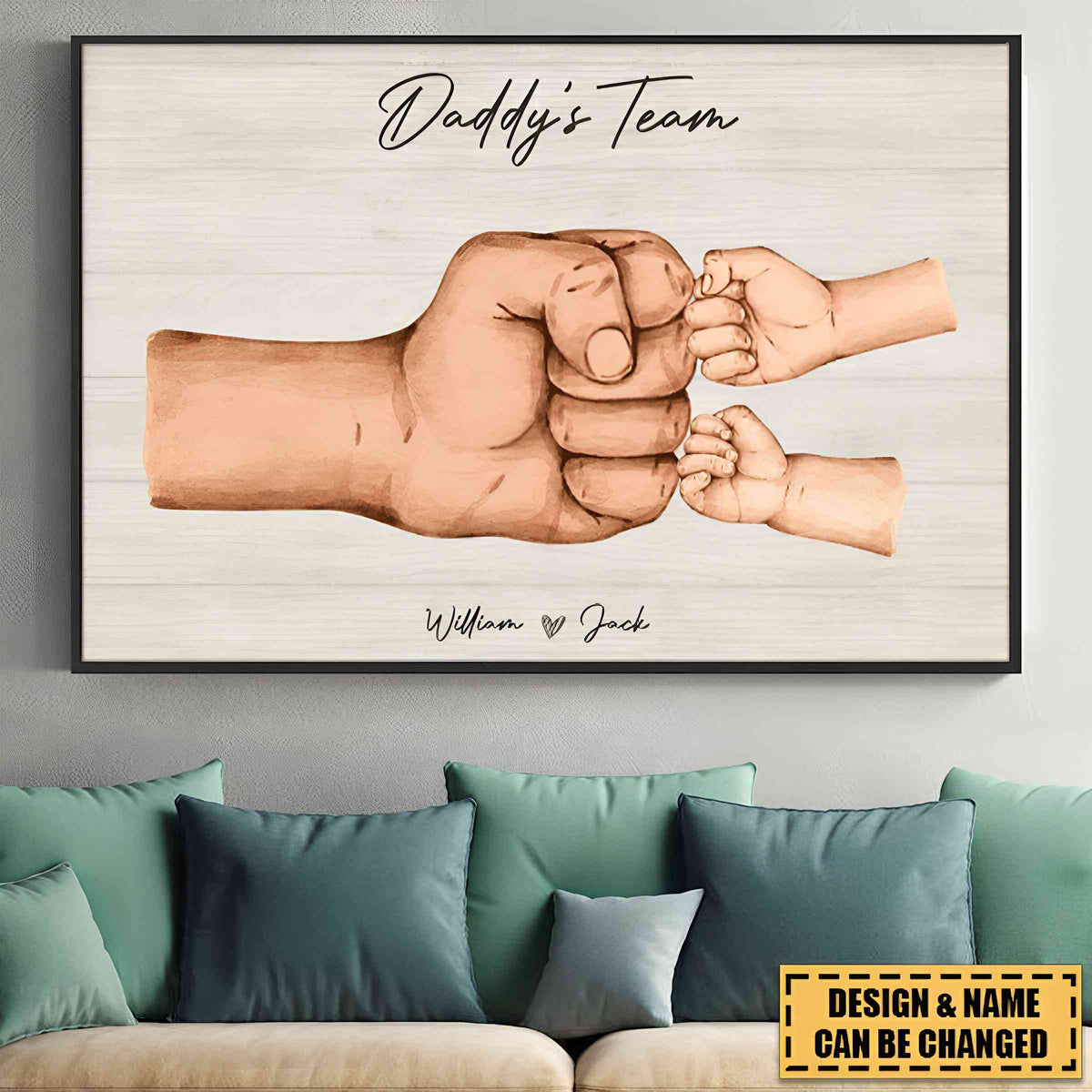 Together We're A Team - Family PersonalizedHorizontal Poster