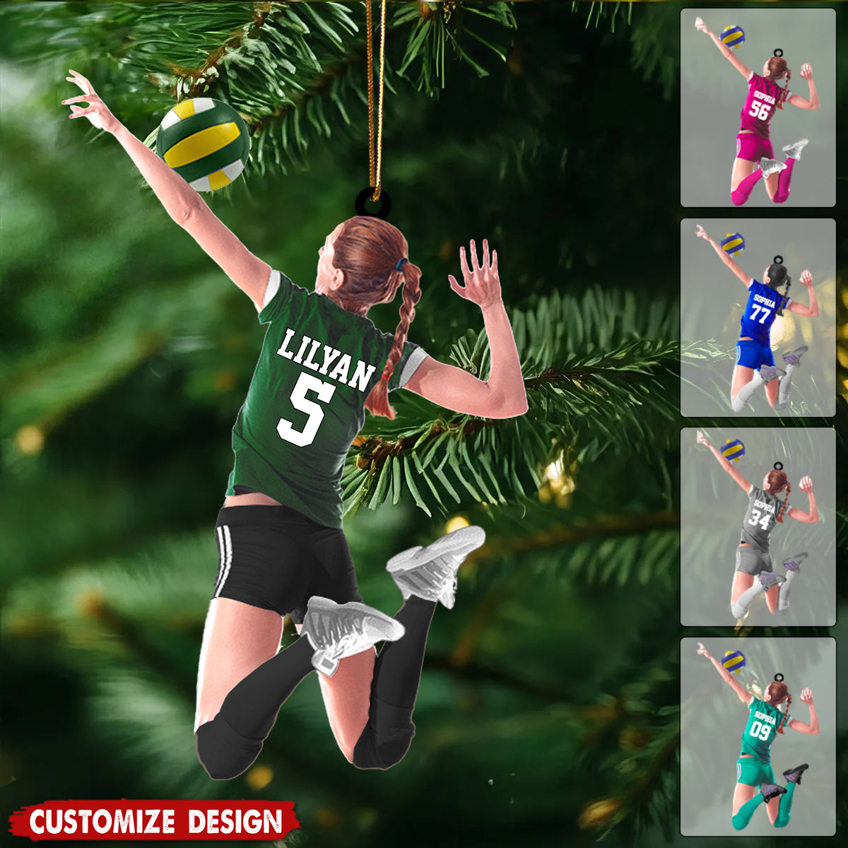 Personalized Volleyball/beach volleyball Acrylic Ornament-Gift For Volleyball Players/Lovers