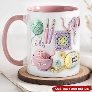 Personalized Custom Accent Mug, Gift For Crafters And Creative Souls