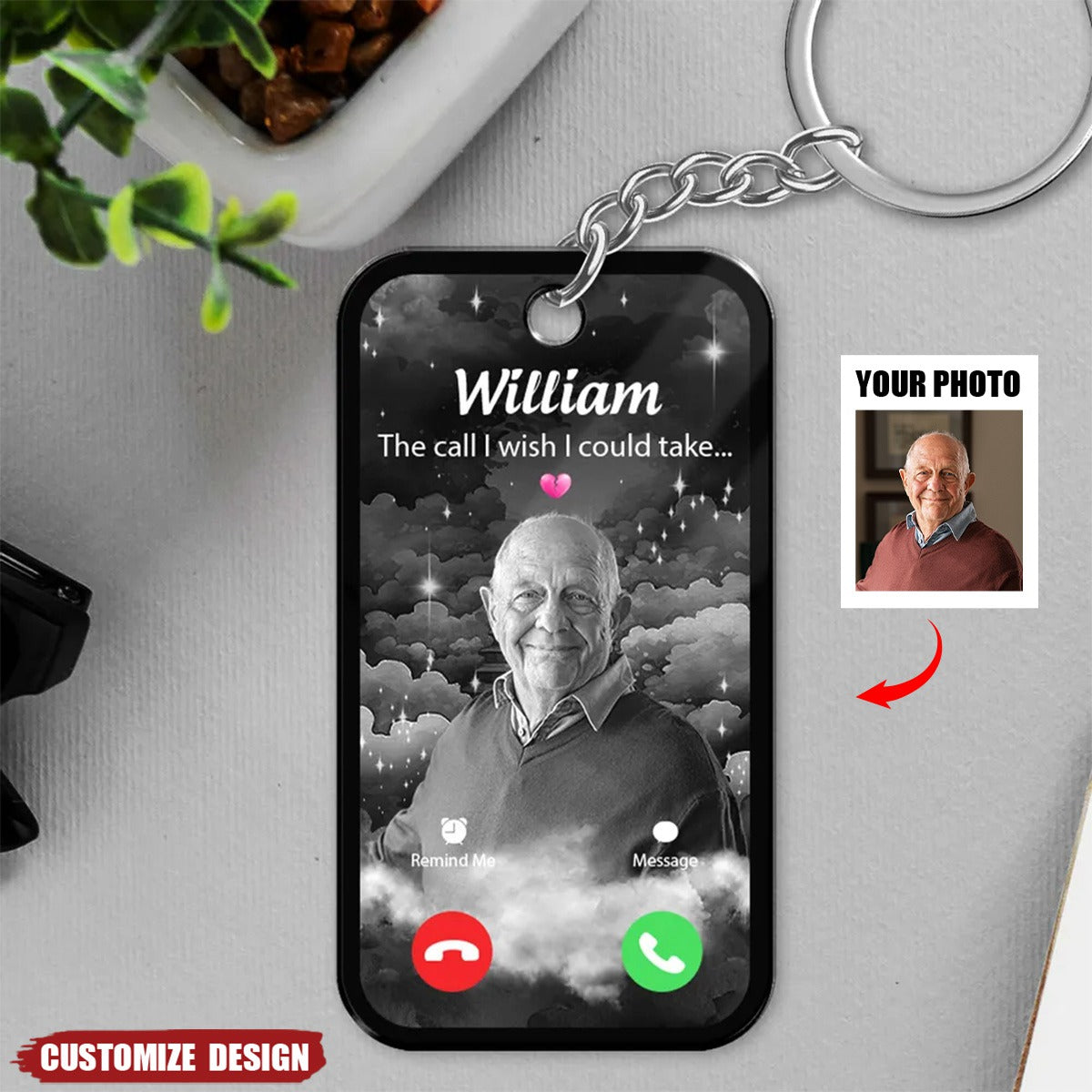 The Call I Wish I Could Take - Memorial Personalized Acrylic Keychain