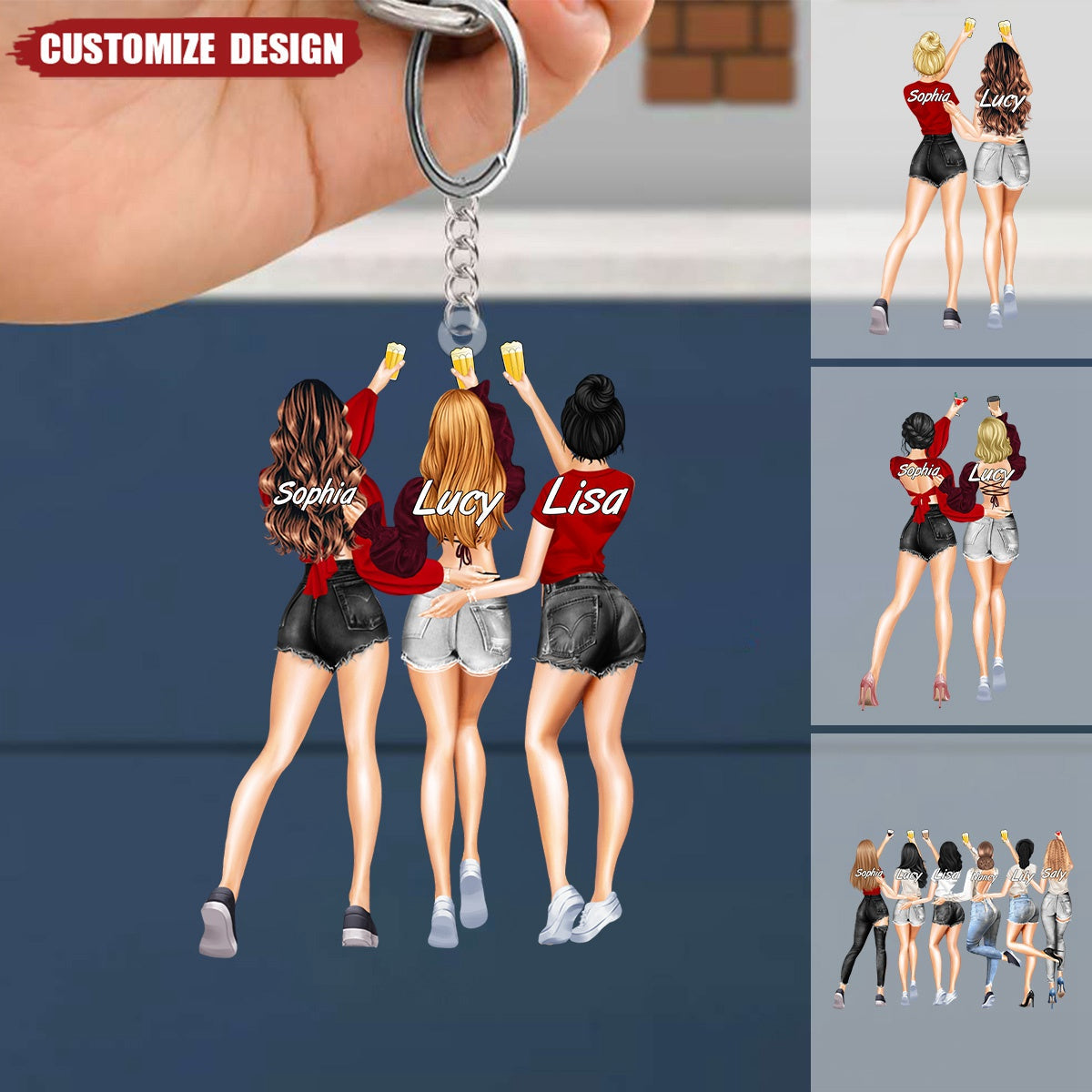 Personalized Acrylic Keychain - Gift For Sister/Friend/Mother