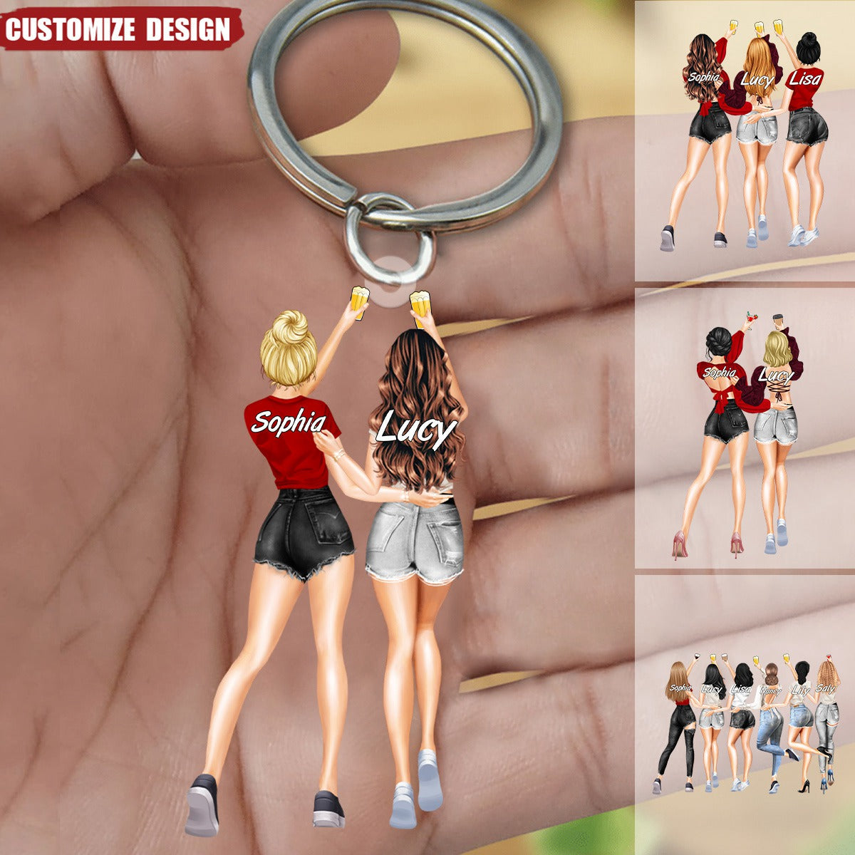 Personalized Acrylic Keychain - Gift For Sister/Friend/Mother