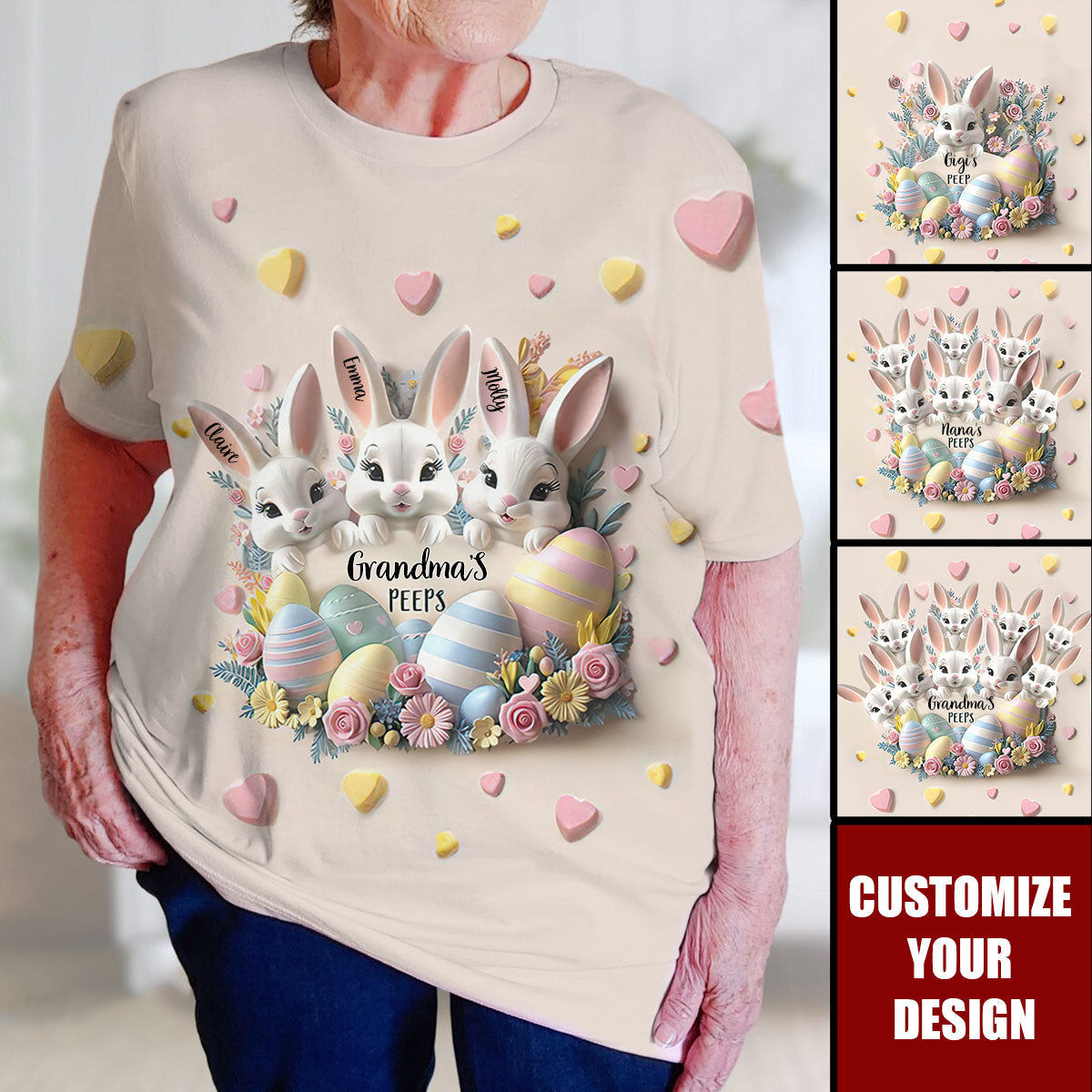 Grandma's Kids-Personalized Grandma T-Shirt