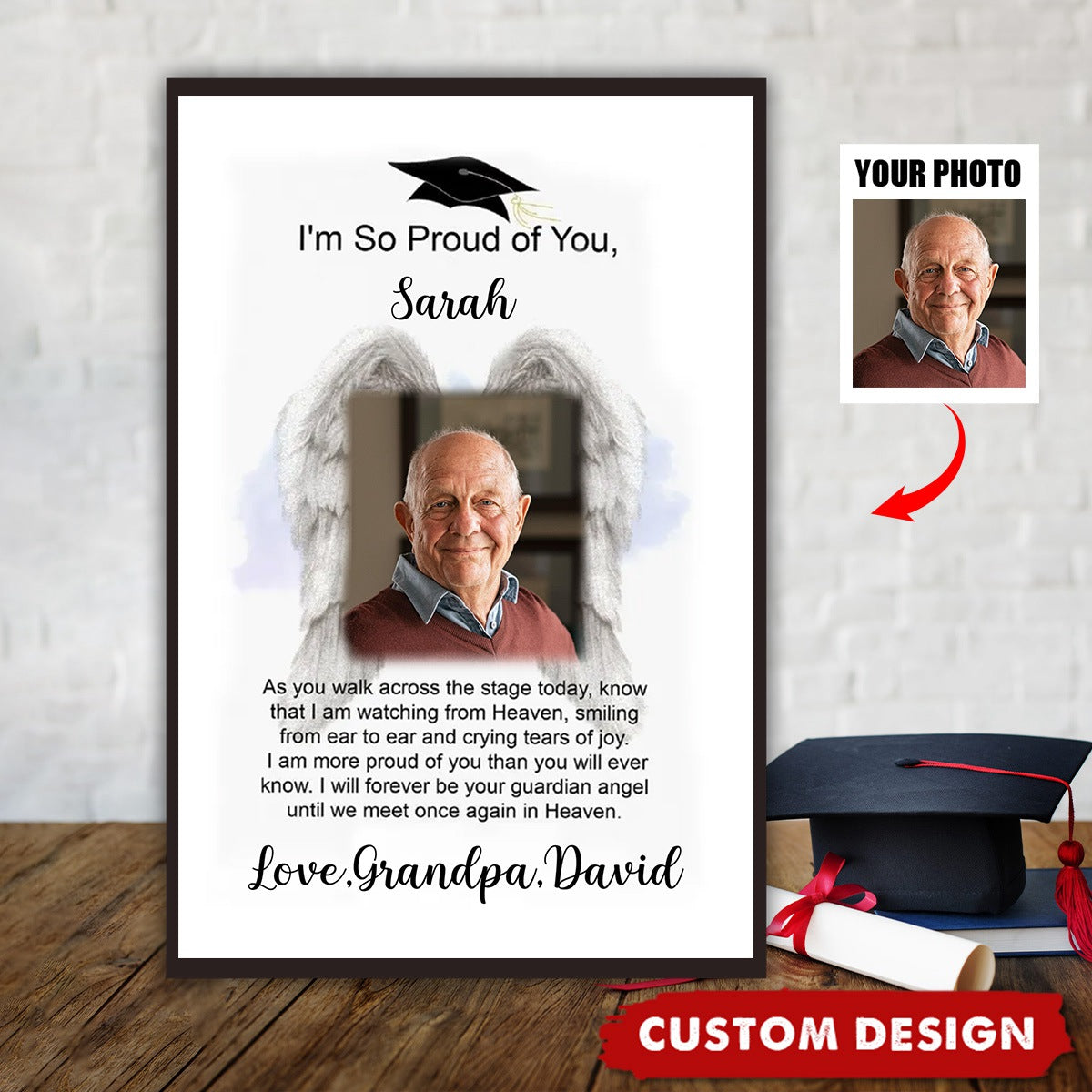 I'm So Proud of You - Personalized Memorial Graduation Poster