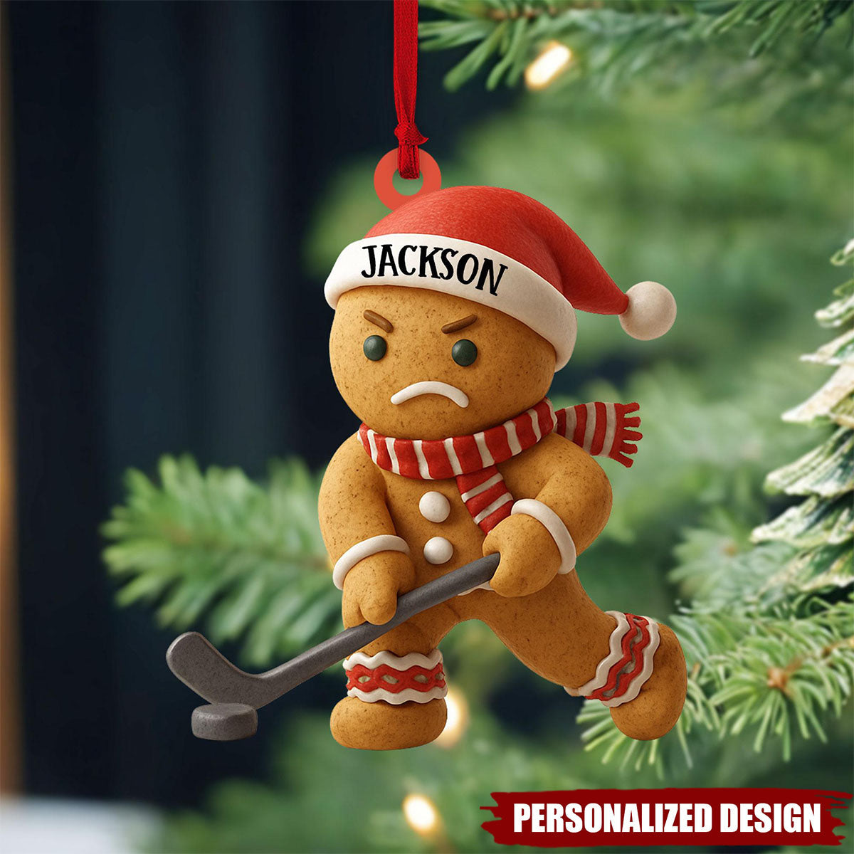 Personalized Hockey Player Ornament Gift for Hockey Lover