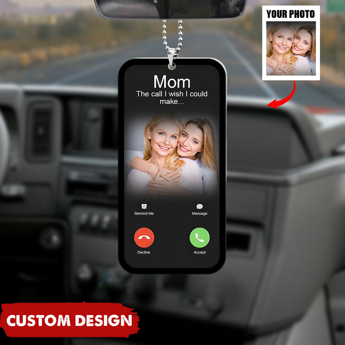 I Wish I Could Make - Custom Photo Car Ornament