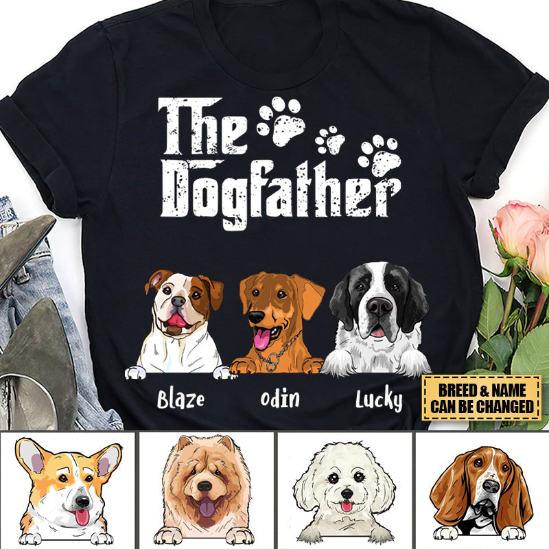 The Dog Father - Gift for Dog Dad, Dog Mom - Personalized Unisex T-Shirt