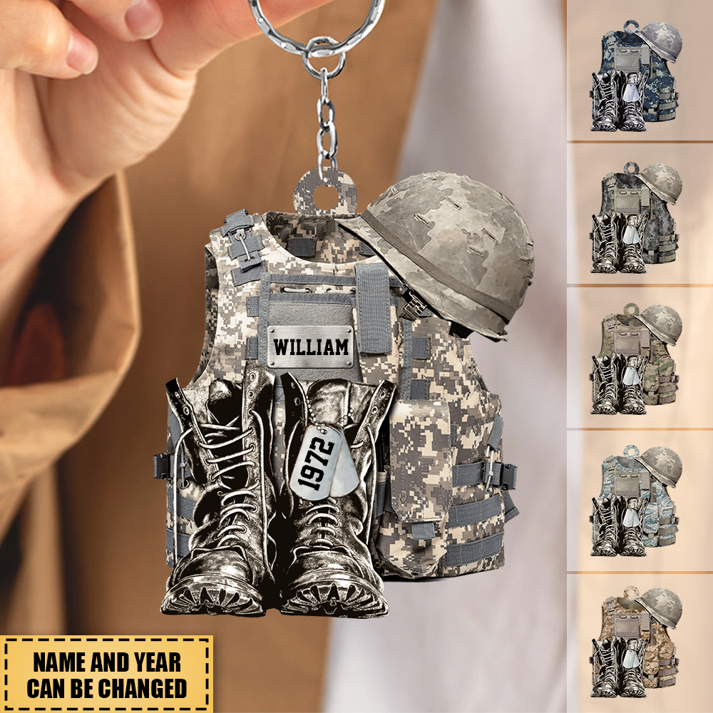 Personalized Camo Custom Name Christmas Gift Acrylic Ornament