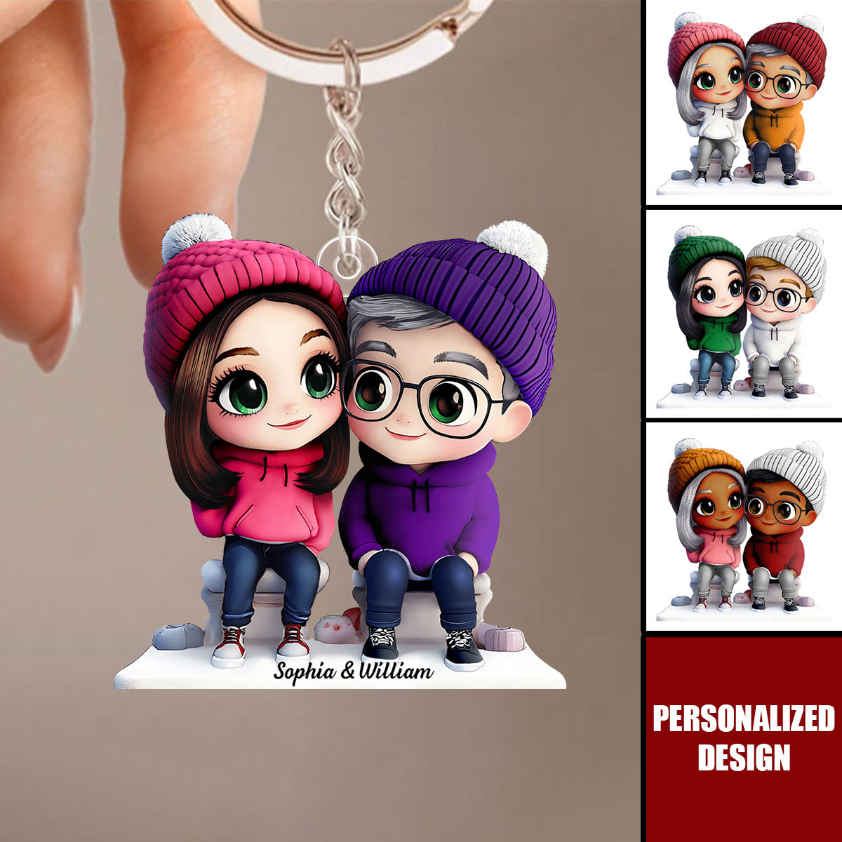 It's You and Me-Personalized Keychain-Gift For Couple
