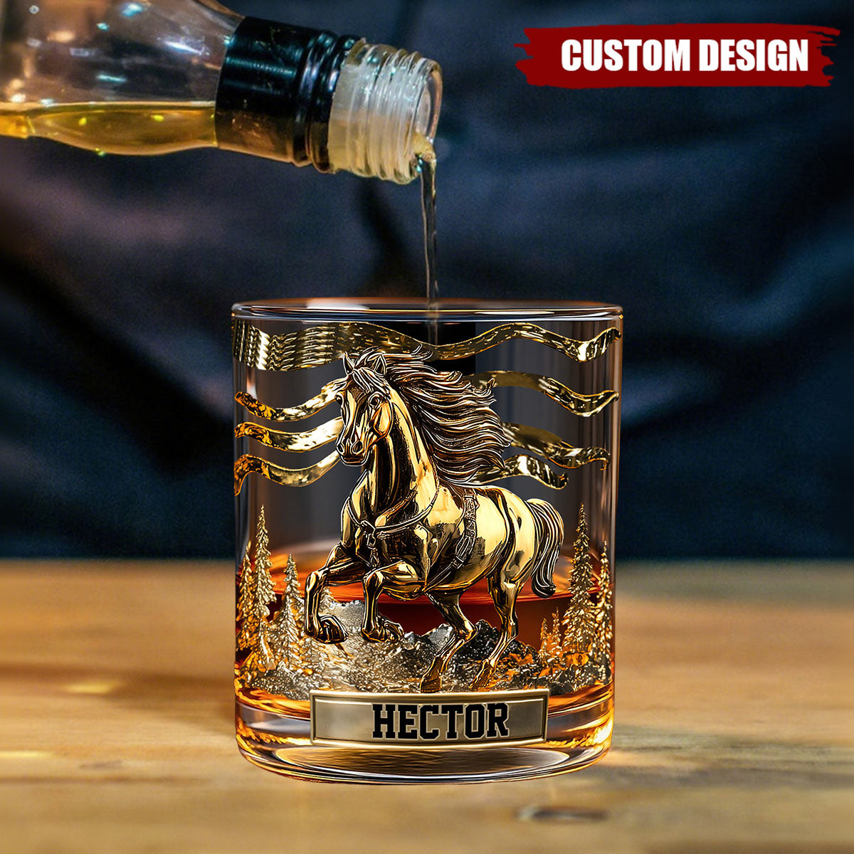 Wild Spirit - Personalized Horse Whiskey Glass