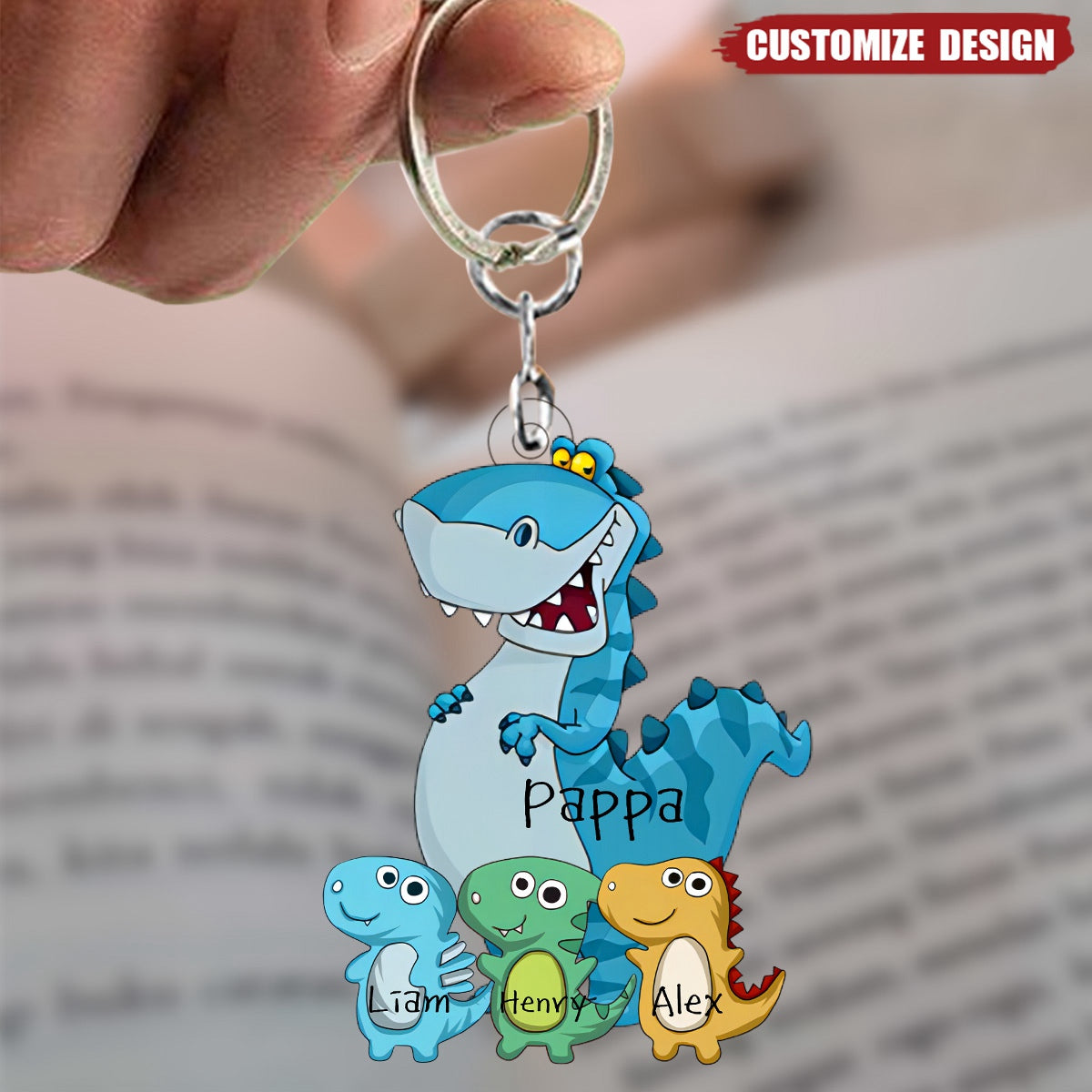Grandma/Mom/Grandpa/Dad And Kids Personalized Keychain