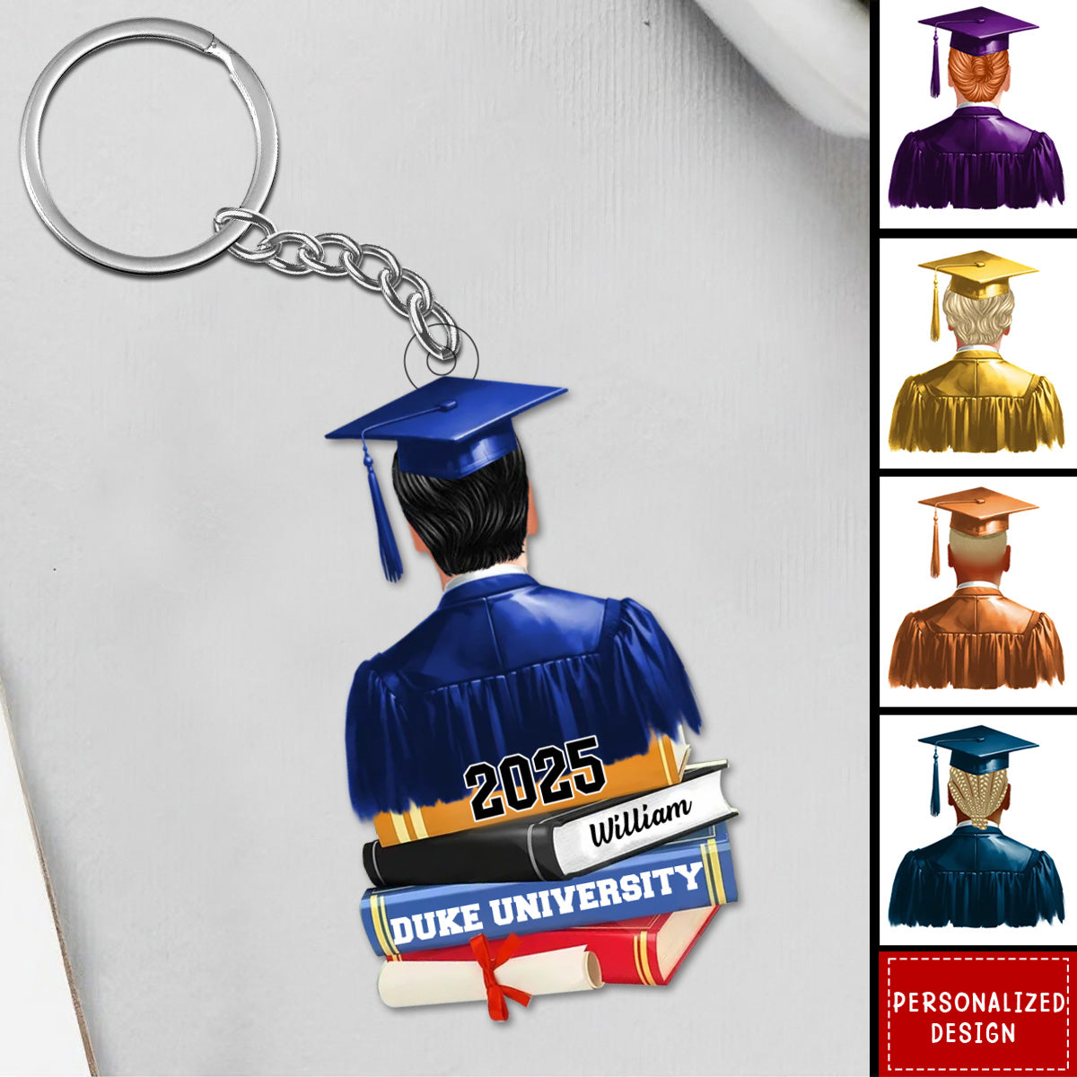 Personalized Graduation Class Senior Graduate Keychain