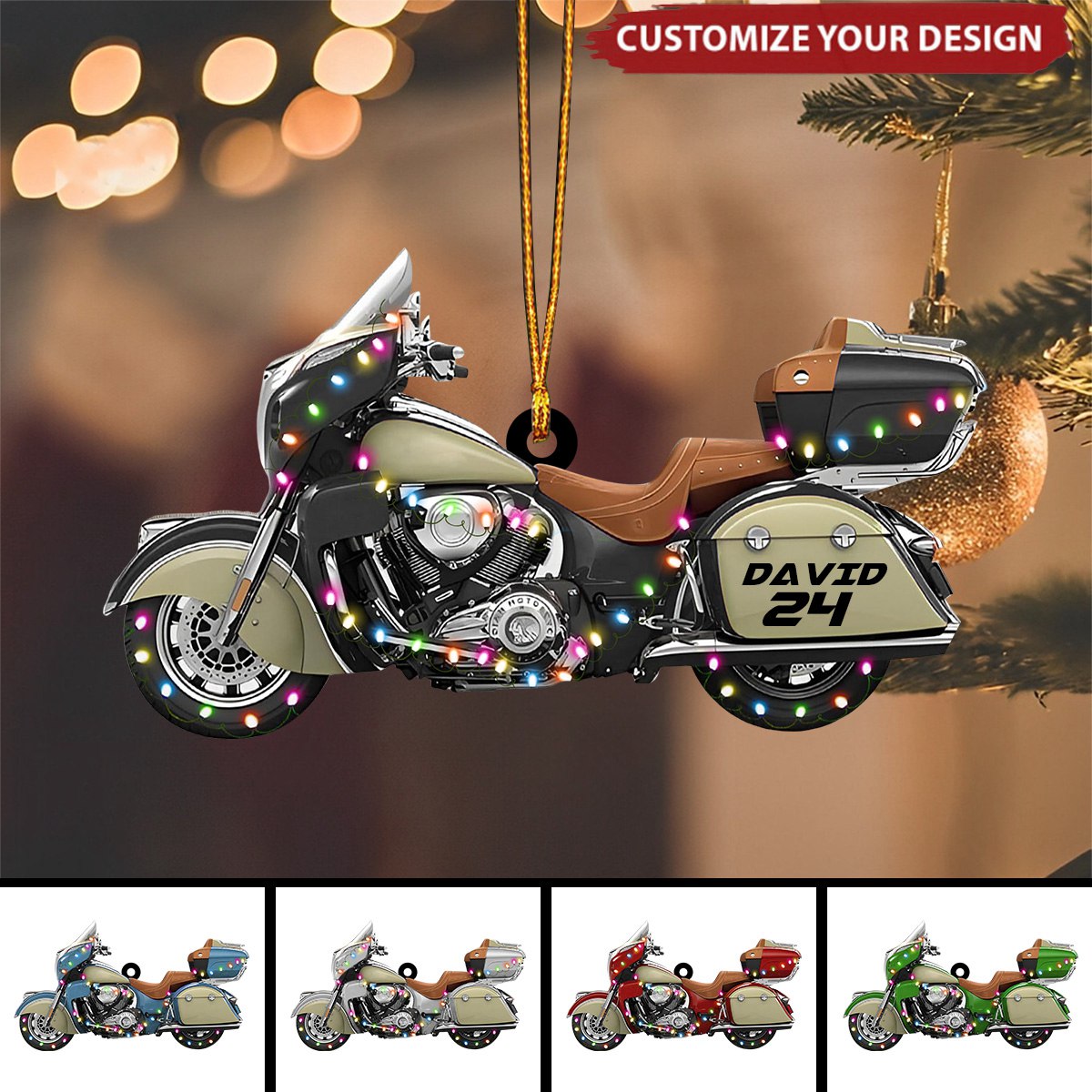 Personalized Motorcycle Christmas Ornaments Gift For Biker Lovers - 2024 New Release